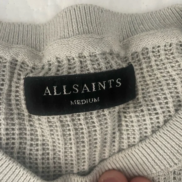 All Saints Light Gray Crewneck Sweater - Picture 4 of 7